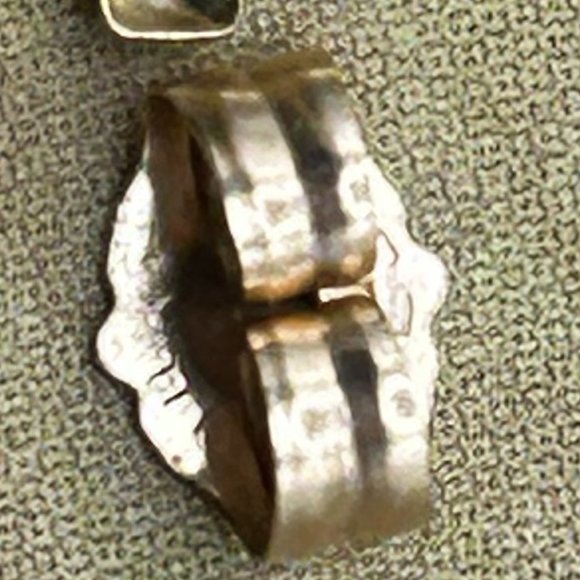 Vintage 14K Yellow Tiny Cross Pierced Stud Earrings - Picture 6 of 7